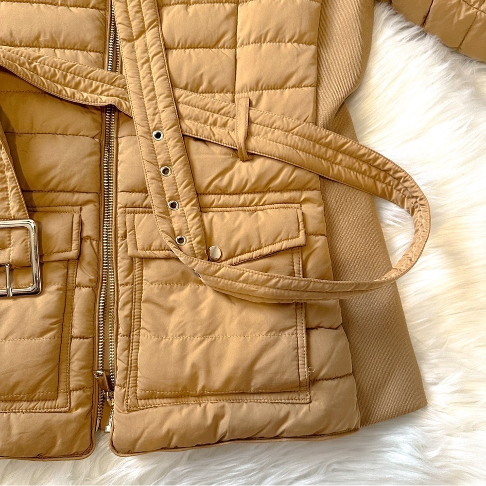 Women’s Jackets | New York and Company Quilted Tan Jacket - Picture 3 of 9